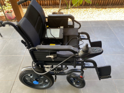 EQUIPMED Electric Folding Wheelchair, Wide...