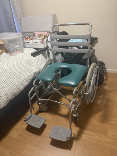 Juvo Height Adjustable Self-Propelled Shower Chair